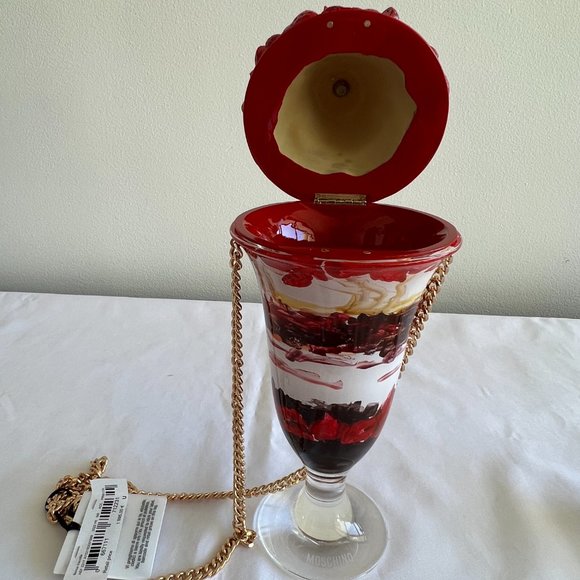 SS22 Moschino Couture Jeremy Scott Diner Red Ice Cream Sundae Crossbody Bag - Picture 13 of 16